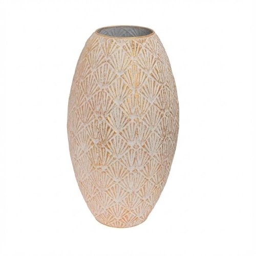 Váza ornament bie/zla plech 25,5*45,5cm - Vianočné osvetlenie