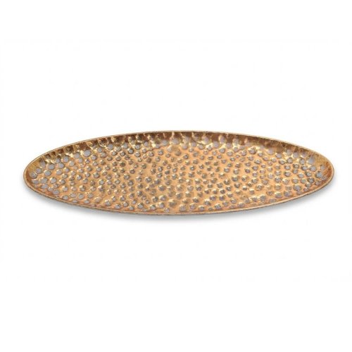 Tácka zlatá stredná plech 51,5*18*3cm - Vianočné dekorácie