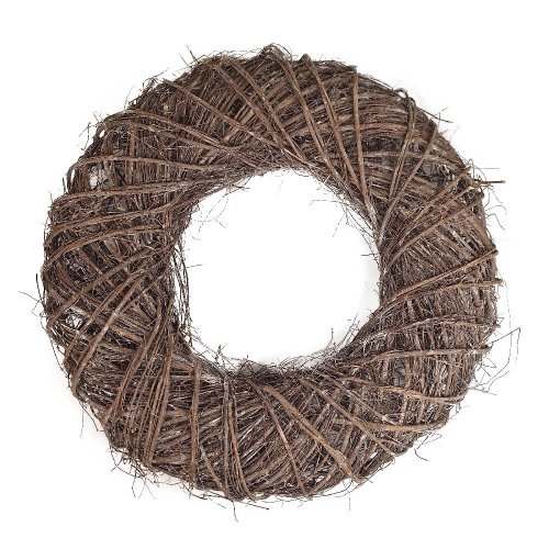 Veniec prútie bielo - hnedý 80*15cm - Vianočné dekorácie