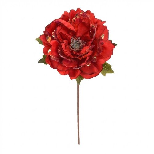 Ks pivonka červená/metal 32cm - Umelé kvety