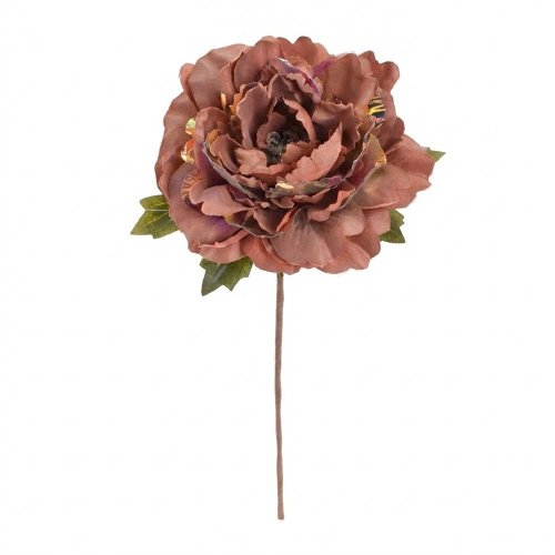 Ks pivonka hnedá/metal 32cm - Umelé kvety