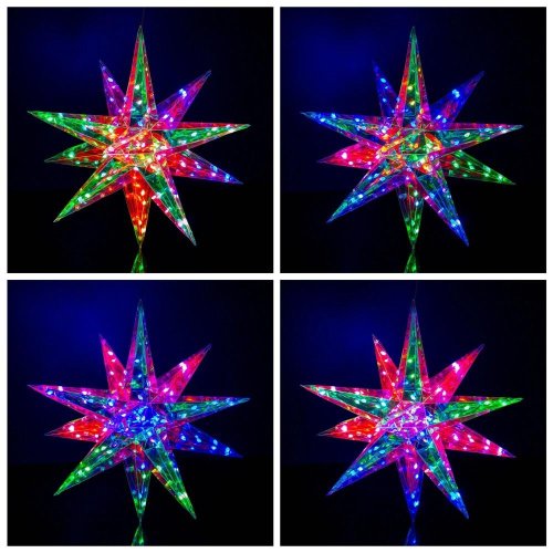 Hviezda dúhová led/usb  35cm