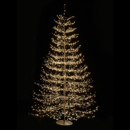 Stromček čierny, 2690 led, ip44, teplé svetlo, 80*80*210cm - Vianočné osvetlenie