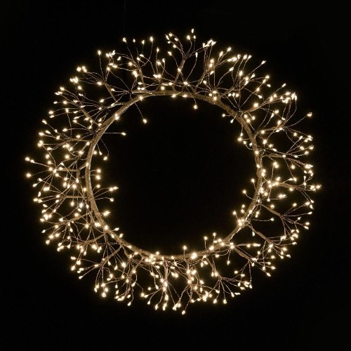 Veniec visiaci, 600led,ip44,teplé svetlo, 60*4*60cm