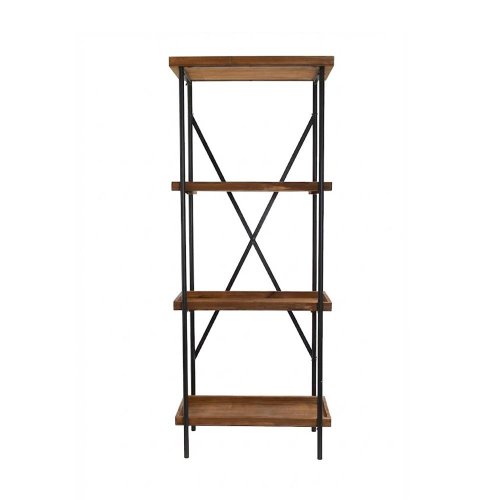 Regál 4 podlažia kov/drevo 50*30,5*126cm - Vianočné dekorácie