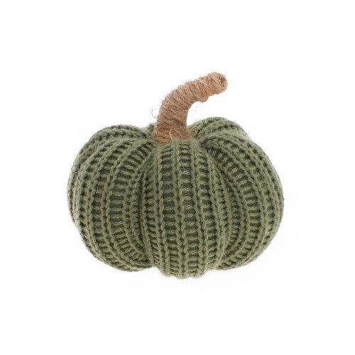 Tekvica zelená bavlnka 8*8*6,5cm - Vianočné dekorácie