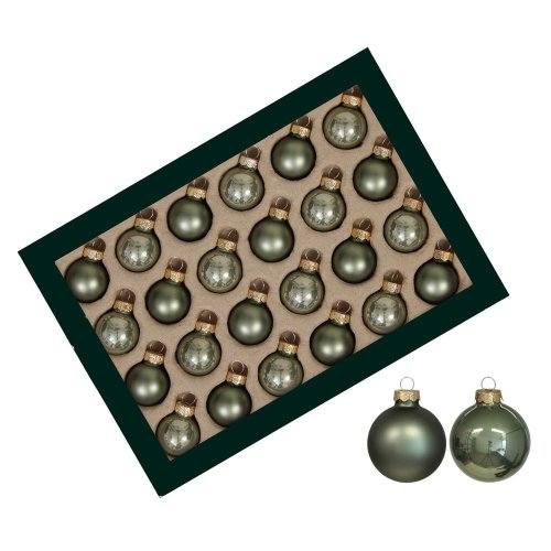 Guličky granit zelená mat/lesk sklo s/24 25mm