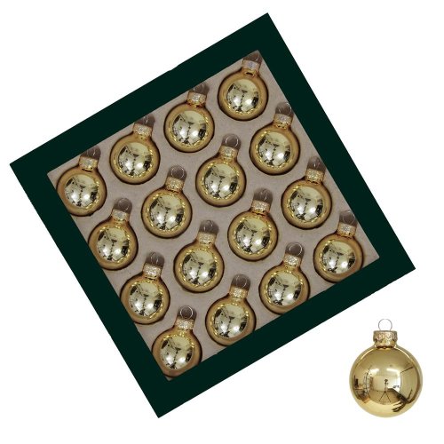 Guličky zlaté lesk sklo s/16 30mm - Vianočné dekorácie a ozdoby