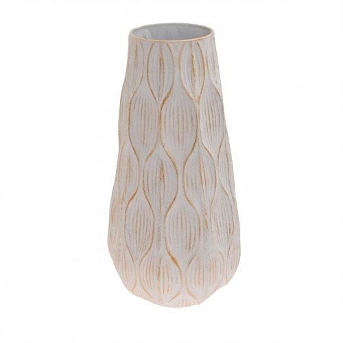 Váza bielo/zla plech 25,5*50,5cm