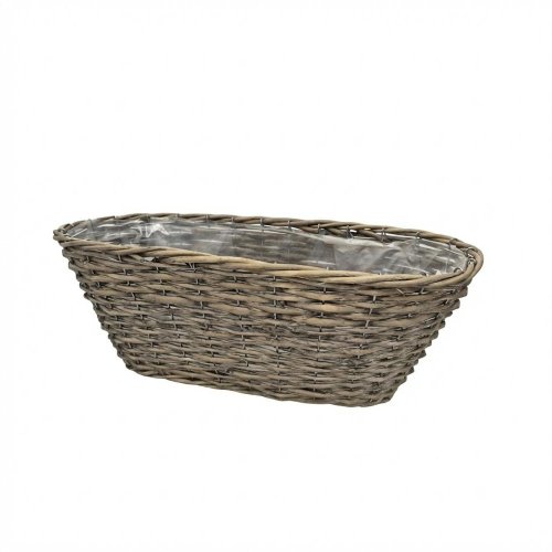 Obal prútie ovál sivý 49*20*18cm