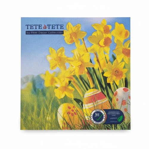 Tl125000 servítky 33x33 cm/20ks/3vrst. eggs among daffodils