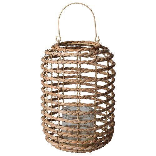 Lampáš prútie/sklen. nádoba 22/v.31cm