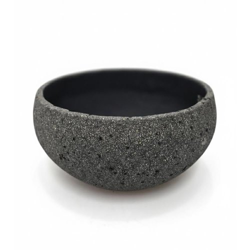 Kv-46 kvetináč umelý kameň granite misa šedá 50x25