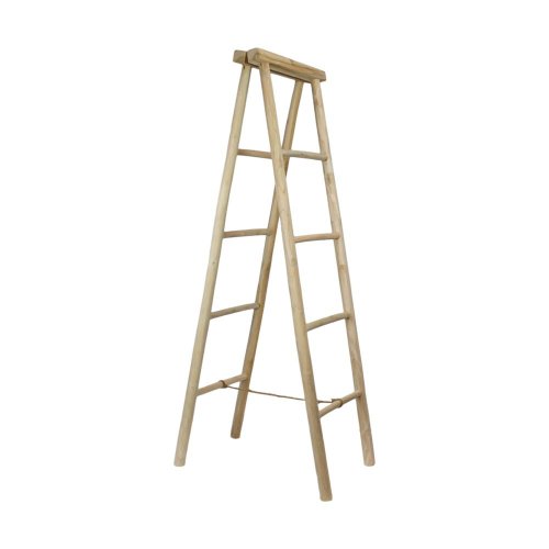 Dvojitý rebrík z teakového dreva 50x65x150cm fsc recyklovaný 100%