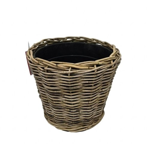 485fl/s kôš kubu ratan/plast. vklad sivý pr.42/v40cm