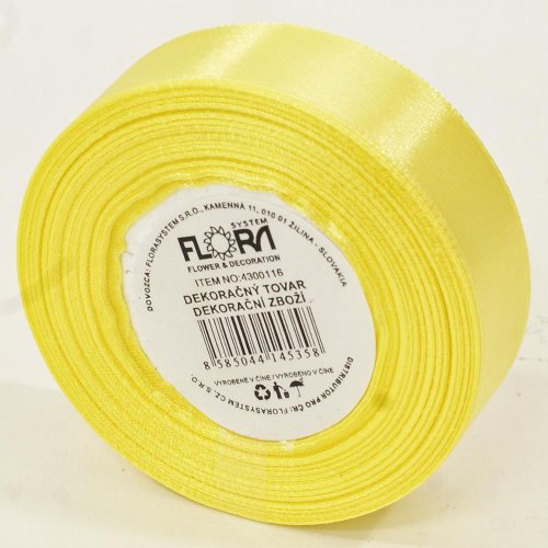 Saten stuha 20mm/15m bl.žltá farba 082