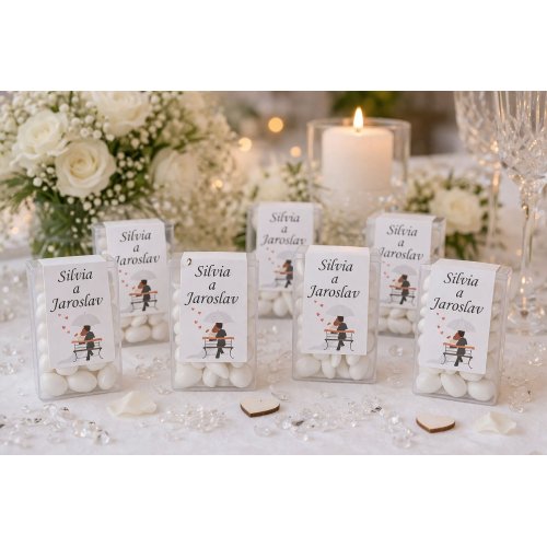 Dražé cukríky pre svadobných hostí