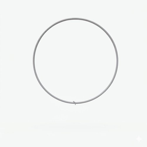 Kruh ring kov biely pr.20cm
