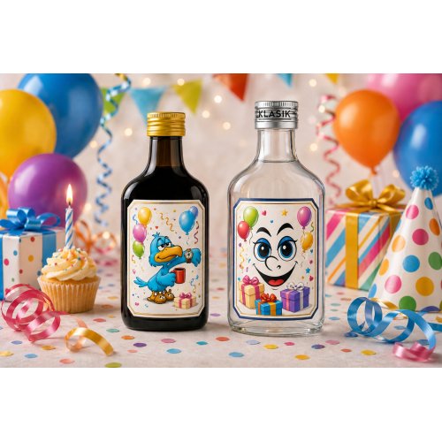Narodeninová fľaštička alkoholu