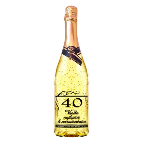 Wino musujące ze złotem na 40. urodziny
