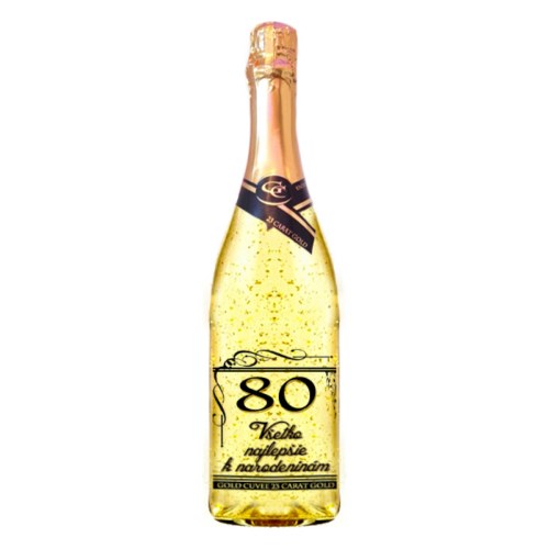 Wino musujące ze złotem na 80. urodziny