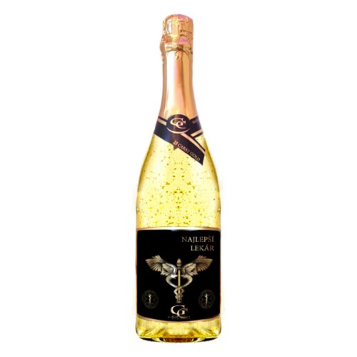 Wino musujące ze złotem dla najlepszego lekarza