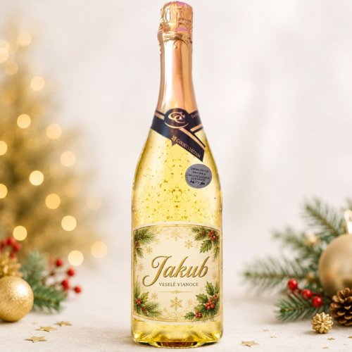 Wino musujące so złotem k Vianociam  