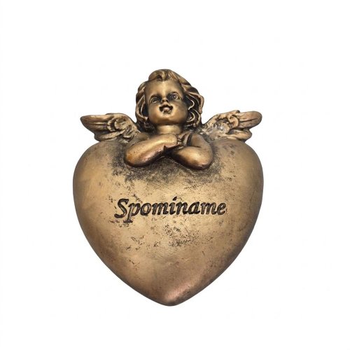 Anjel pri srdci spomíname 12x3,5x15cm