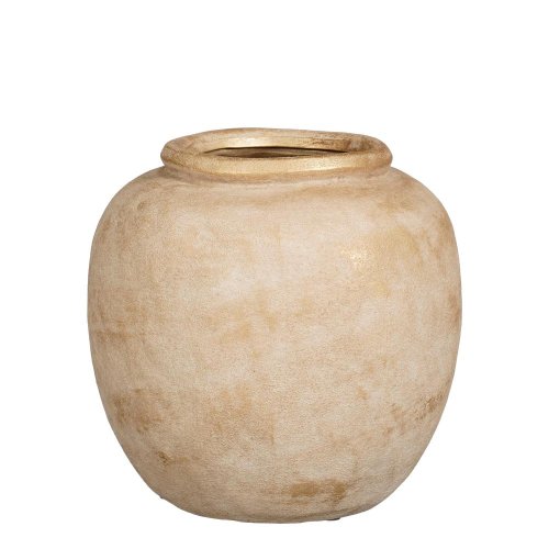 Anfora julius béžová/keramika metalická 22xv22,5cm