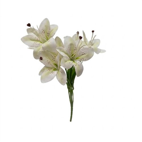 Kytica ľalia biela 41cm - Umelé kvety