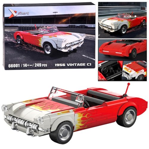 Stavebné bloky auto klasický hot rod roadster 249ele - Umelé kvety