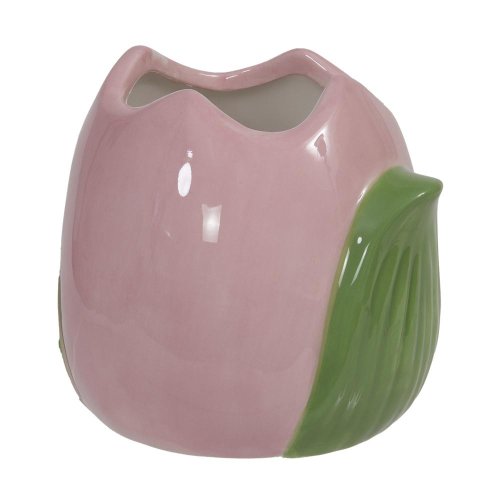 Obal tulipán keramika 10x7x9cm ružový