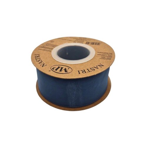Stuha organza 4cm/20m smokey modrá 5392g 59 - Aranžérsky materiál