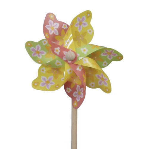 Vrtuľka kvety plast 17x40cm