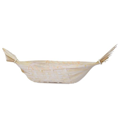 Košík loďka bambus 63x10cm krém - Veľkonočné ozdoby