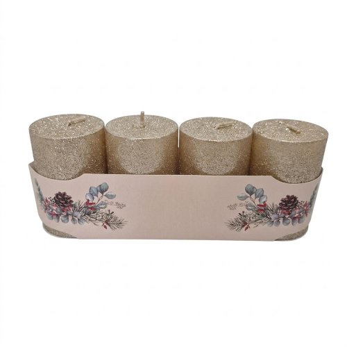 Valec 4-pack rustic met.šampaň - Veľkonočné vajíčka