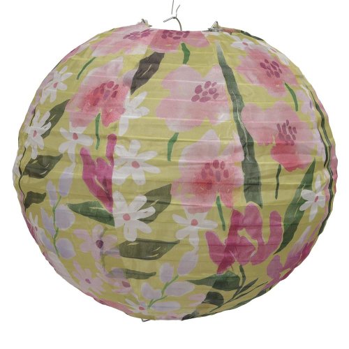 Lampión guľa kvety ruž. 25cm - Lampáše