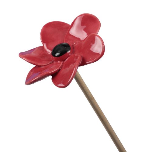 Zápich kvet keram. červ. 7cm - Veľkonočné ozdoby