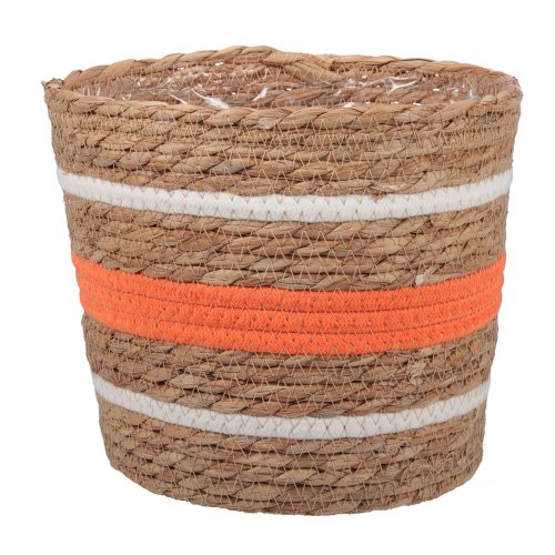 Obal ratan pruhy natur 22x19cm