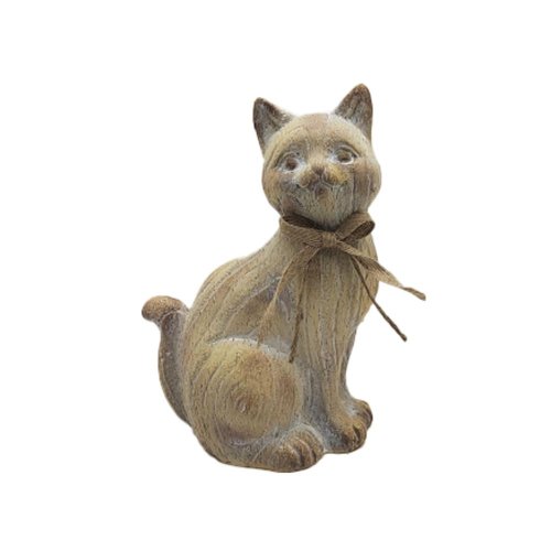 Mačka sediaca mgo 18,5x11,5x25,5cm béžová - Lampáše