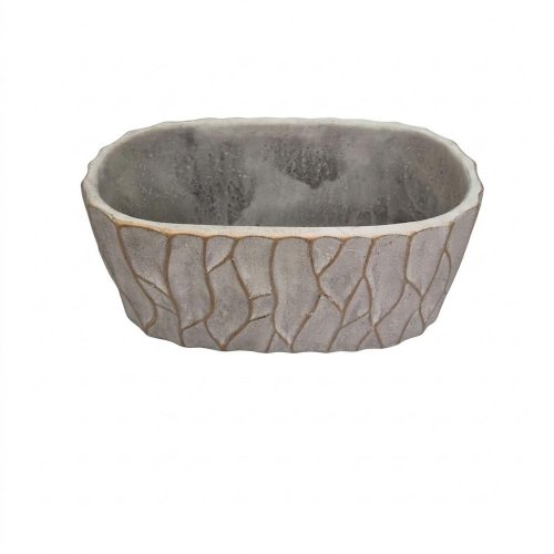 A5 obal cement biela 22,5x11,5x10,5cm - Umelé kvety