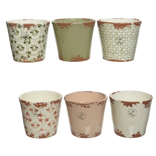 Obal jarný s terakotou mix 6 druhov v12,8x14cm - Umelé kvety