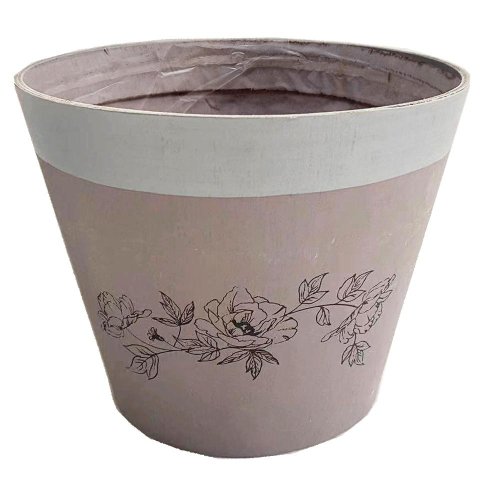 Obal breza kvet.vzor sivo-fial. 15x13cm