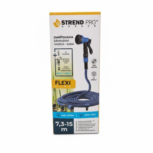 Hadica flexi 7-15m 1/2´´-3,4´´+pištol - Lampáše