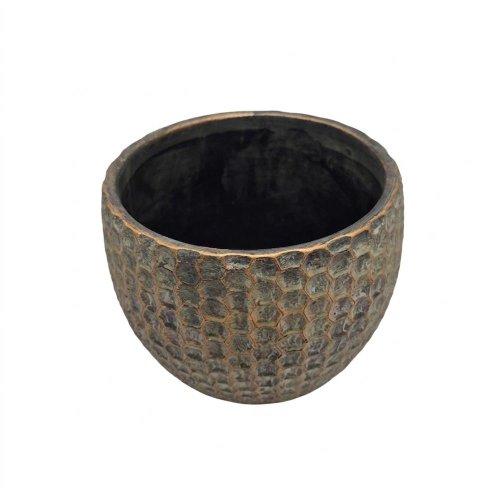 A1 obal cement zlato-zelený  19x19x15cm - Veľkonočné ozdoby