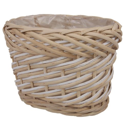 Obal ovál prútie bie+natur 20x14x15cm - Veľkonočné ozdoby
