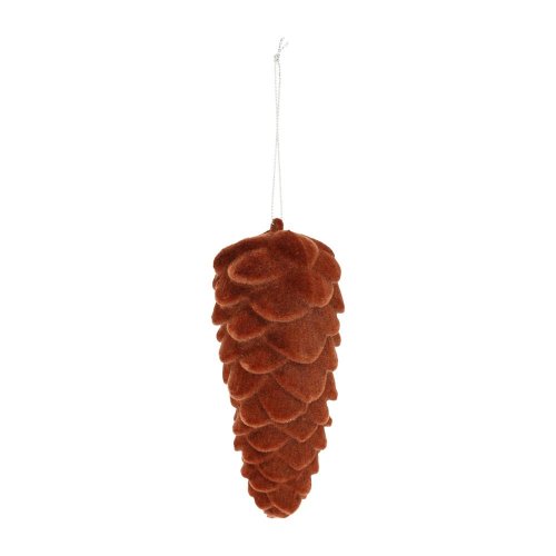 Záves šiška zamat plast 6x12cm oranžová