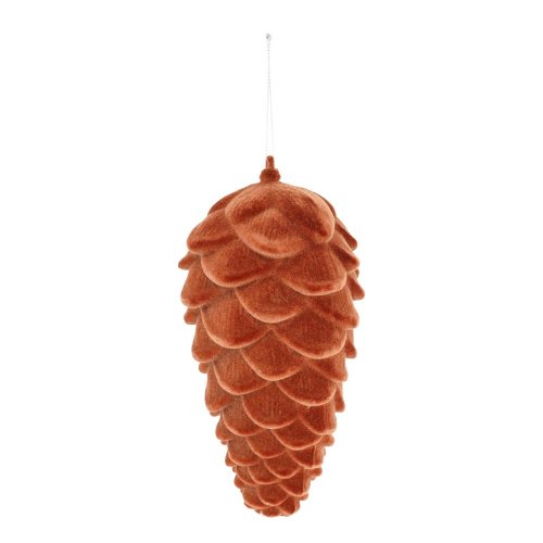 Záves šiška zamat plast 19cm oranžová