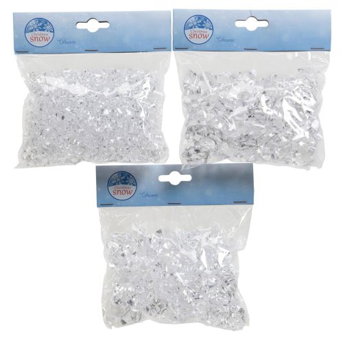 Posyp ľadové kocky akryl 200gram 3ass 1,2x1,5cm - Vianočné dekorácie a ozdoby