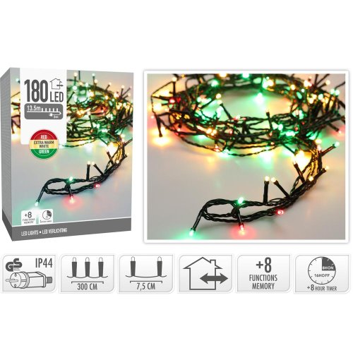 Led lights 180led 3clr - Vianočné osvetlenie